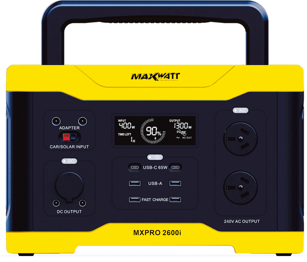 MAXWATT 2600 WATT PURE SINE WAVE PORTABLE POWER STATION